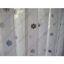 Ofélia Kék virágos Organza függöny 300 x 250 cm