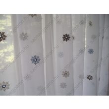 Ofélia Kék virágos Organza függöny 300 x 250 cm