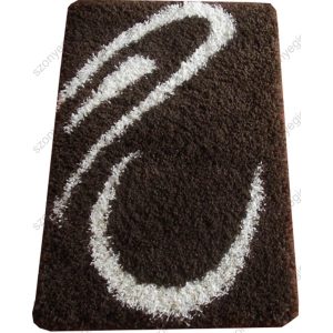 Szironka Barna Fehér Shaggy Szőnyeg 125 x 200 cm