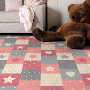 Alma gyerek szőnyeg padlószőnyeg 4 m széles rózsaszín