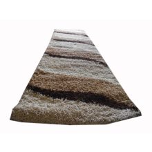 Hullám Shaggy Barna Krém Futószőnyeg 80 x 300 cm