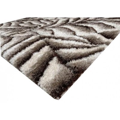 Denton Bézs Barna Shaggy Szőnyeg 160 x 220 cm
