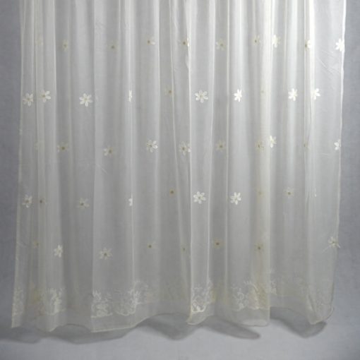Krém Organza kész Függöny Csiptetős + Bújtatós