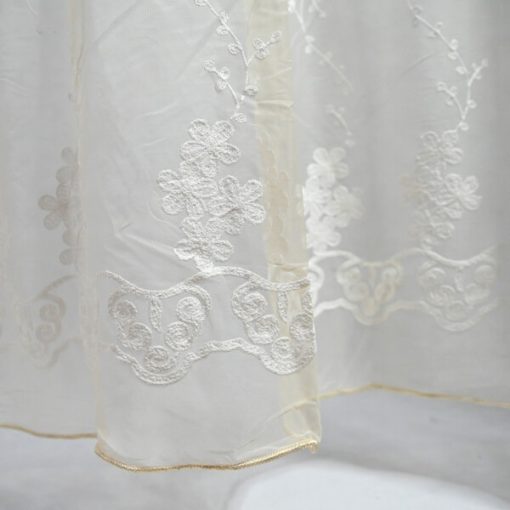 Krém Organza kész Függöny Csiptetős + Bújtatós