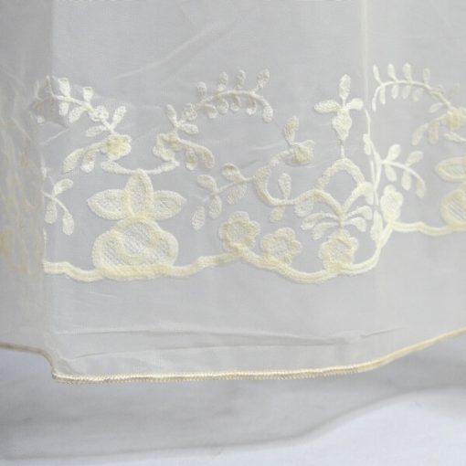 Krém Organza kész Függöny Csiptetős + Bújtatós