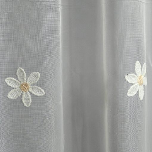 Krém Organza kész Függöny Csiptetős + Bújtatós