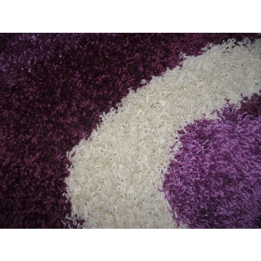 Merida vastag Lila-Fehér Shaggy szőnyeg 80 x 150 cm