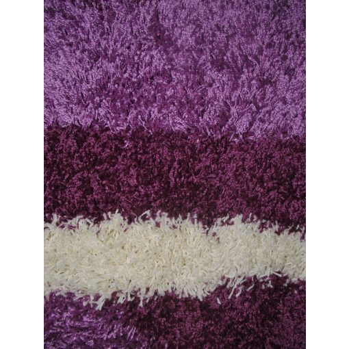 Merida vastag Lila-Fehér Shaggy szőnyeg 80 x 150 cm