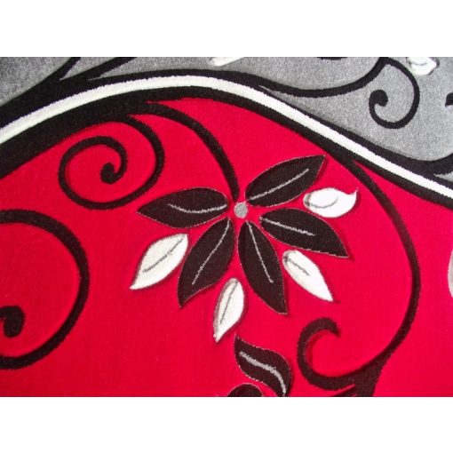 Agata Piros Szürke Nyírt Szőnyeg 200 x 300 cm