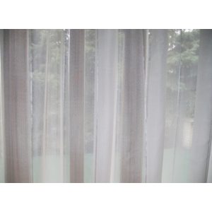 Eliz Fehér Csíkos Organza Függöny csiptetős + bujtatós 300 x 250 cm