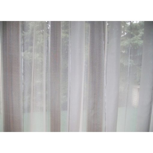 Eliz Fehér Csíkos Organza Függöny csiptetős + bujtatós 300 x 250 cm