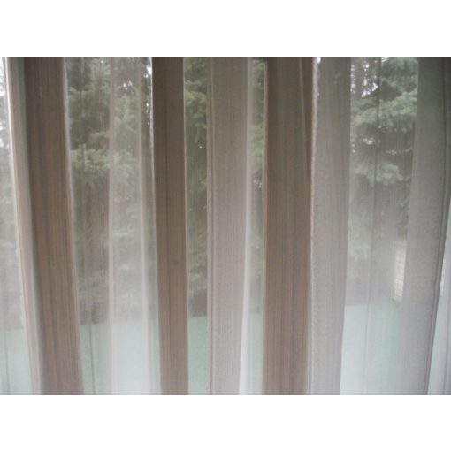 Eliz Fehér Csíkos Organza Függöny csiptetős + bujtatós 300 x 250 cm