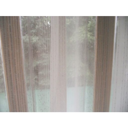 Eliz Fehér Csíkos Organza Függöny csiptetős + bujtatós 300 x 250 cm