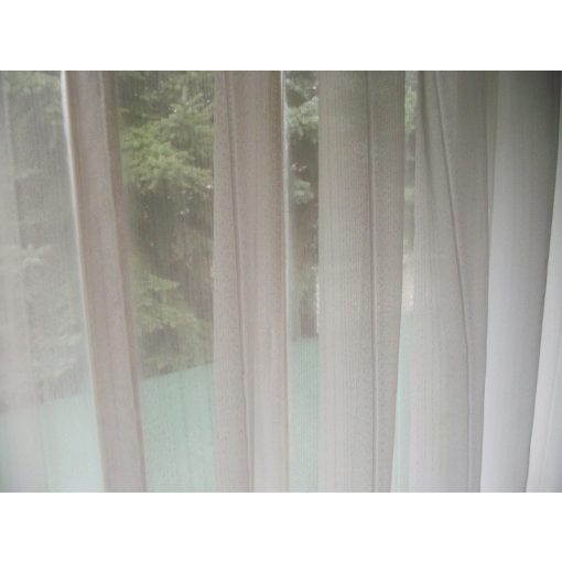 Eliz Fehér Csíkos Organza Függöny csiptetős + bujtatós 300 x 250 cm