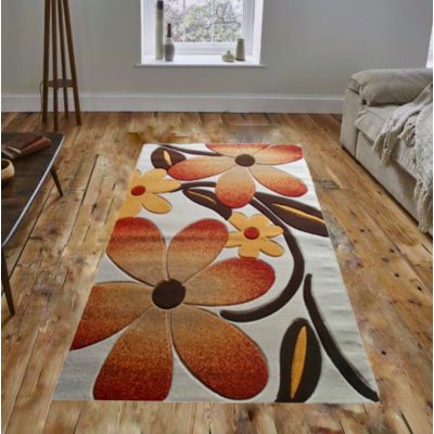 Melióra Narancs Barna Nyírt Szőnyeg 125 x 200 cm