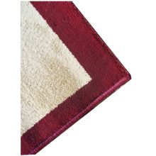 Fresco Nyírt Krém Bordó szőnyeg 80 x 150 cm