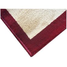Fresco Nyírt Krém Bordó szőnyeg 80 x 150 cm