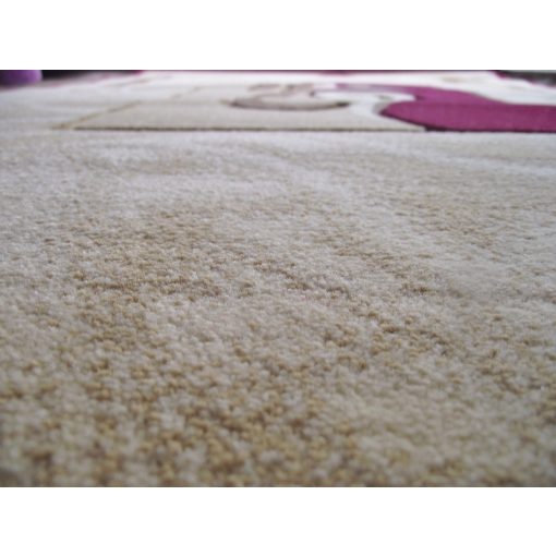 Fresco Nyírt Krém Bordó szőnyeg 80 x 150 cm