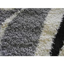 Hermina Shaggy Fekete Fehér Szürke Futószőnyeg 80 x 300 cm