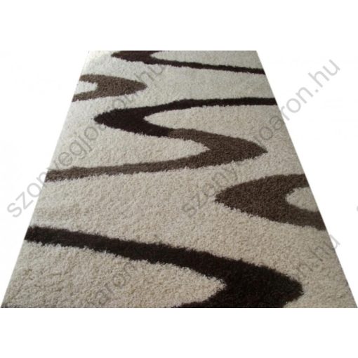 Bessy Shaggy Bézs Barna Szőnyeg 125x200