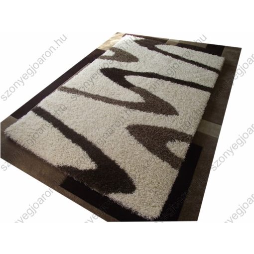 Bessy Shaggy Bézs Barna Szőnyeg 125x200