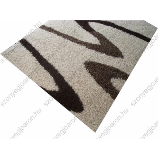 Bessy Shaggy Bézs Barna Szőnyeg 125x200