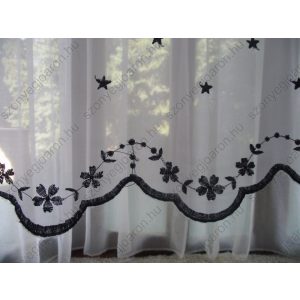 Emanuel Fehér Csillagos Organza Függöny 250 x 300 cm