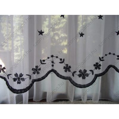 Emanuel Fehér Csillagos Organza Függöny 250 x 300 cm