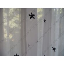 Emanuel Fehér Csillagos Organza Függöny 250 x 300 cm