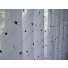 Emanuel Fehér Csillagos Organza Függöny 250 x 300 cm