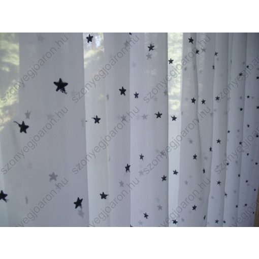 Emanuel Fehér Csillagos Organza Függöny 250 x 300 cm