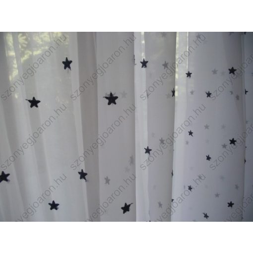 Emanuel Fehér Csillagos Organza Függöny 250 x 300 cm