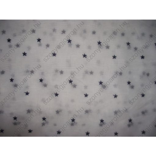 Emanuel Fehér Csillagos Organza Függöny 250 x 300 cm