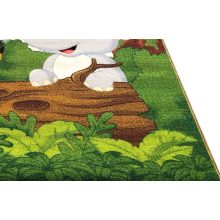 Madagaszkár gyerekszőnyeg 133 x 180 cm zöld állatos