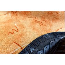 Buklé padlószőnyeg 4 m széles terra színben