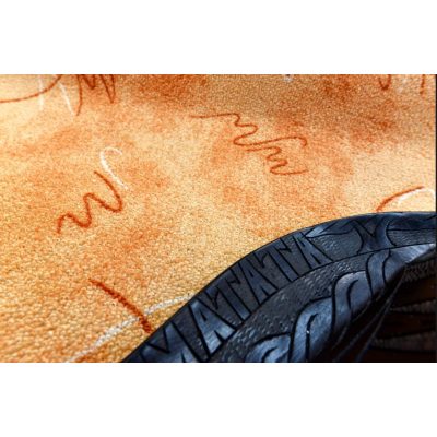 Buklé padlószőnyeg 4 m széles terra színben