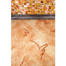 Buklé padlószőnyeg 4 m széles terra színben