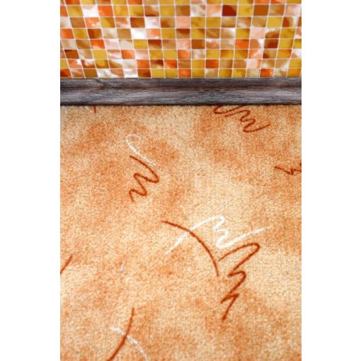 Buklé padlószőnyeg 4 m széles terra színben