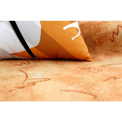 Buklé padlószőnyeg 4 m széles terra színben