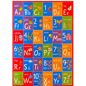 Aladár gyerekszőnyeg ABC mintás színes