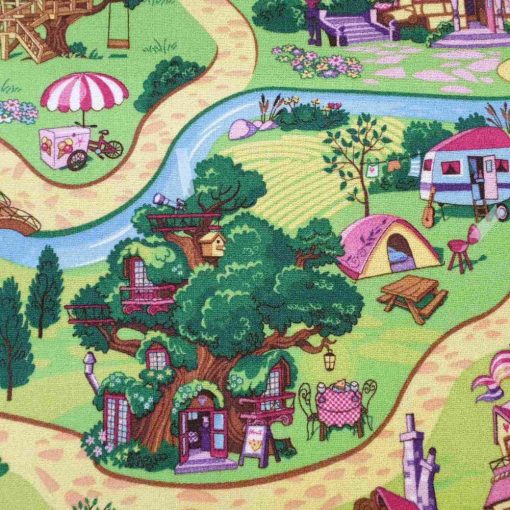 Mesepark Vidám Színes Kislány Gyerekszőnyeg