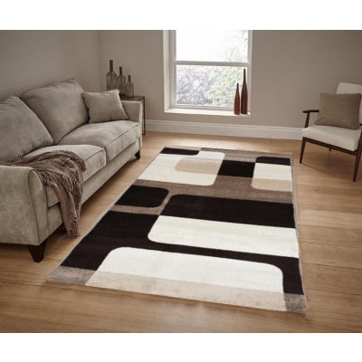 Johara Barna Krém Retro Szőnyeg 150 x 230 cm