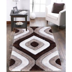 Samira Barna Bézs Shaggy Szőnyeg 80 x 150 cm