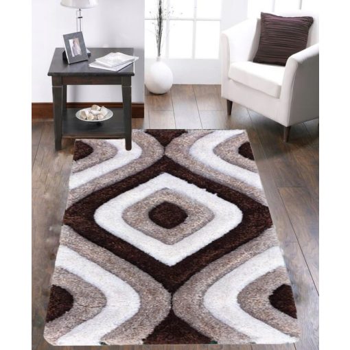 Samira Barna Bézs Shaggy Szőnyeg 80 x 150 cm