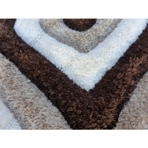 Samira Barna Bézs Shaggy Szőnyeg 80 x 150 cm