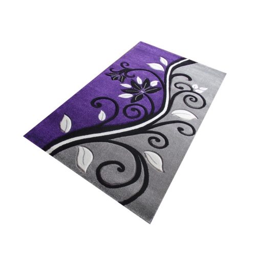 Gabriella Lila Szürke Nyírt Szőnyeg 150 x 200 cm