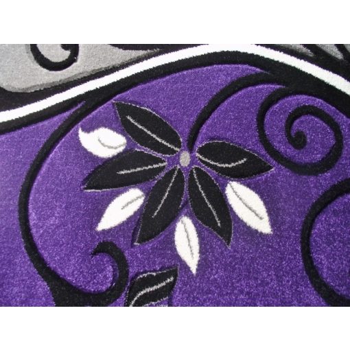 Gabriella Lila Szürke Nyírt Szőnyeg 150 x 200 cm