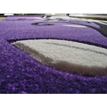 Gabriella Lila Szürke Nyírt Szőnyeg 150 x 200 cm