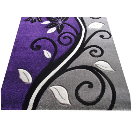 Gabriella Lila Szürke Nyírt Szőnyeg 150 x 200 cm