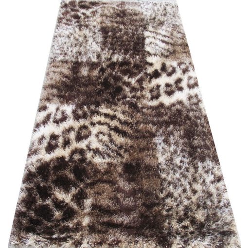 Neoton leopárd mintás shaggy szőnyeg barna 150 x 230 cm